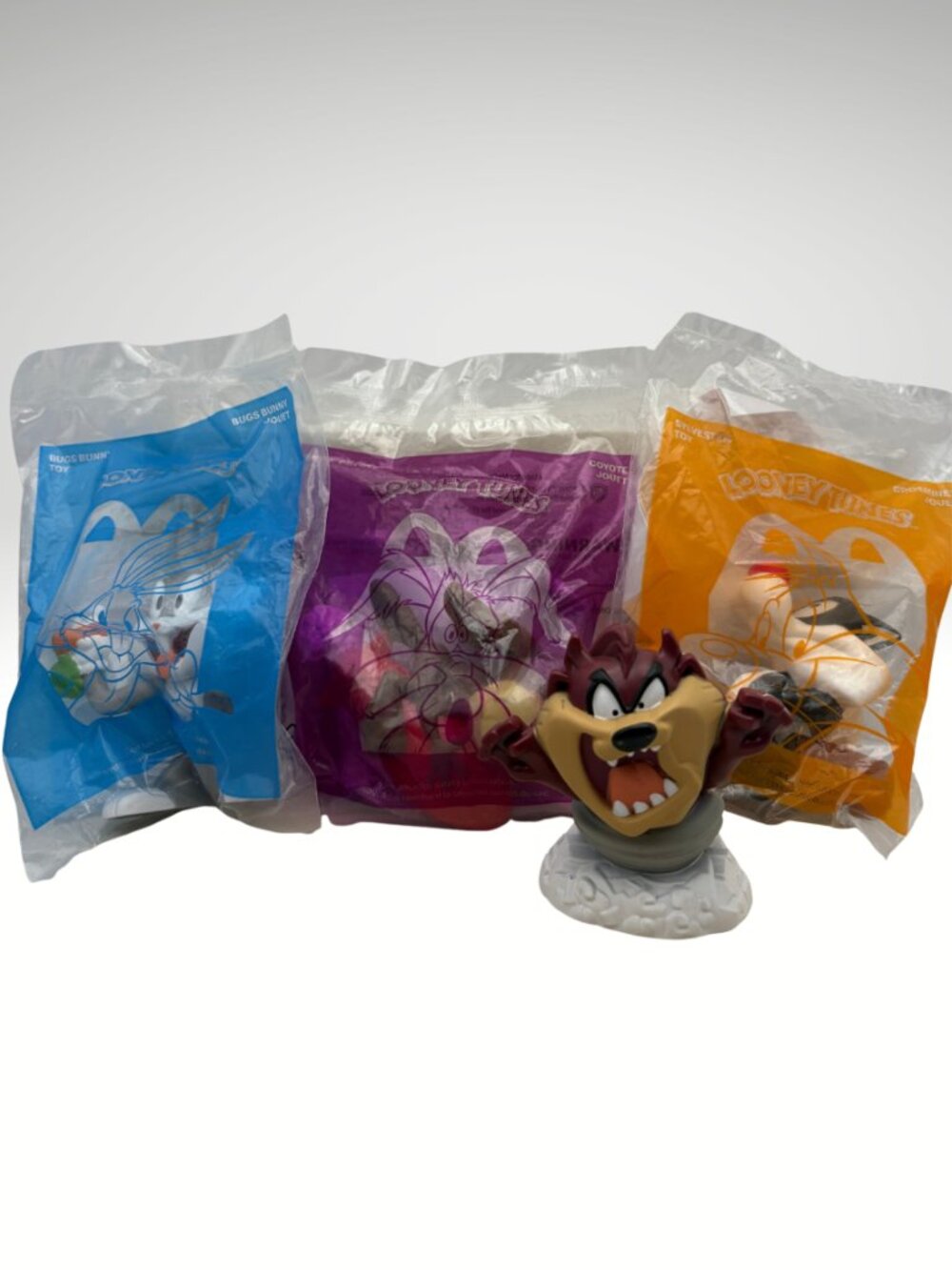 NEW SEALED Looney Tunes 2020 McDonalds Happy Meal Toys Lot of 3+1 (SKU: 913TO)
